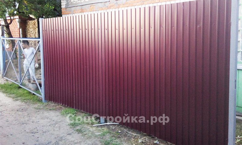 Забор из профлиста в Саратове и Энгельсе: цены